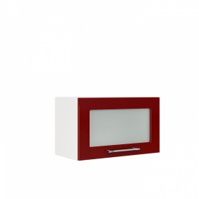 Бруклин ШВГС 600 Шкаф верхний горизонтальный со стеклом (Бетон белый/корпус Белый) в Химках - ximki.katalogmebeli.com | фото