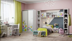 Детская комната Флер (Белый/корпус Выбеленное дерево) в Химках - ximki.katalogmebeli.com | фото
