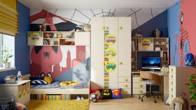 Детская комната Клаксон (Бежевый/корпус Клен) в Химках - ximki.katalogmebeli.com | фото