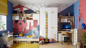 Детская комната Клаксон без машинок (Белый/корпус Клен) в Химках - ximki.katalogmebeli.com | фото