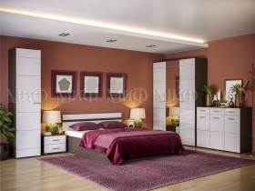 Спальня Нэнси (Венге/Белый глянец) в Химках - ximki.katalogmebeli.com | фото