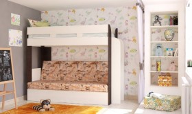 Кровать с диваном 75 Карамель Атлант (Венге Магия /Сосна Карелия/Савана) в Химках - ximki.katalogmebeli.com | фото 1