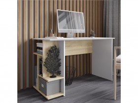 Компьютерный стол СКМ-6 белый/дуб сонома в Химках - ximki.katalogmebeli.com | фото