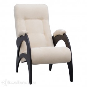 Кресло для отдыха Неаполь Модель 9 без лозы (Венге-эмаль/Ткань Ваниль Verona Vanilla) в Химках - ximki.katalogmebeli.com | фото 1