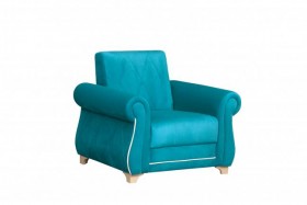 Кресло для отдыха "Порто" (велюр киви бирюза / микровельвет крем) в Химках - ximki.katalogmebeli.com | фото 1