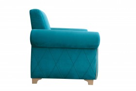 Кресло для отдыха "Порто" (велюр киви бирюза / микровельвет крем) в Химках - ximki.katalogmebeli.com | фото 6