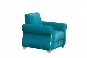 Кресло для отдыха "Порто" (велюр киви бирюза / микровельвет крем) в Химках - ximki.katalogmebeli.com | фото 7