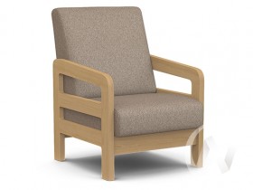 Кресло отдыха Вега-34 (бук лак/UNO CARAMEL) в Химках - ximki.katalogmebeli.com | фото