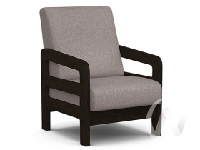 Кресло отдыха Вега-34 (венге лак/UNO ROSY-GREY) в Химках - ximki.katalogmebeli.com | фото 1