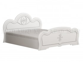 Кровать 1,4м спальня Каролина (Белый/белый глянец) в Химках - ximki.katalogmebeli.com | фото