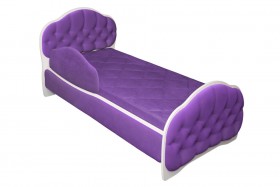 Кровать 170 Гармония 32 Фиолетовый (мягкий бортик) в Химках - ximki.katalogmebeli.com | фото