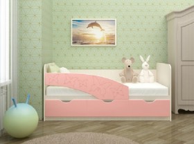 Кровать Бабочки 1,6м (Розовый металлик) в Химках - ximki.katalogmebeli.com | фото