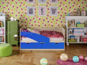 Кровать Бабочки 2,0м (Синий матовый) в Химках - ximki.katalogmebeli.com | фото 1