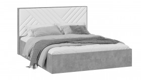 Кровать без ПМ «Хилтон» Тип 1 Ателье светлый/Белый в Химках - ximki.katalogmebeli.com | фото