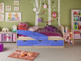 Кровать детская 1,8м Дельфин (Синий металлик) в Химках - ximki.katalogmebeli.com | фото