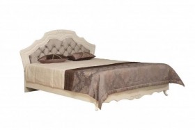 Кровать двойная "Кантри" (вудлайн кремовый/патина/ортопед/1820) в Химках - ximki.katalogmebeli.com | фото