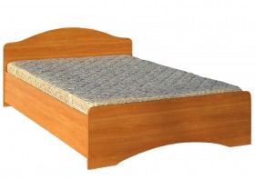Кровать двойная 1600-1 без матраса (круглые спинки) Вишня Оксфорд в Химках - ximki.katalogmebeli.com | фото