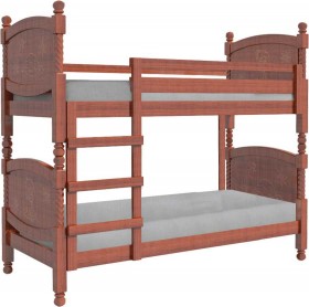 Кровать двухъярусная Валерия из массива сосны 800*1890 Орех в Химках - ximki.katalogmebeli.com | фото