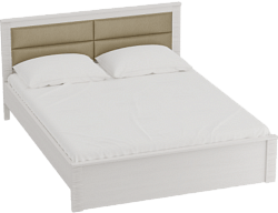 Кровать Элана 1600 с основанием Бодега белая в Химках - ximki.katalogmebeli.com | фото