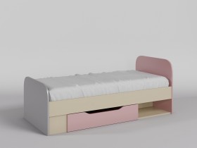 Кровать Грэйси 1650х750 (Розовый/Серый/корпус Клен) в Химках - ximki.katalogmebeli.com | фото