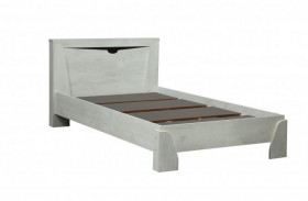 Кровать одинарная 33.07 с настилом "Лючия" (ш. 900)/(бетон пайн белый / венге / белый) в Химках - ximki.katalogmebeli.com | фото