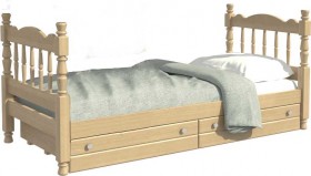 Кровать одинарная Аленка из массива сосны 800*1890 Сосна в Химках - ximki.katalogmebeli.com | фото