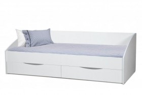 Кровать одинарная "Фея - 3" (симметричная) New/(белый / белый / ДВПО: белый) в Химках - ximki.katalogmebeli.com | фото