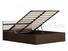 Кровать с подъемным механизмом Нэнси 1,4м (Венге/белый глянец) в Химках - ximki.katalogmebeli.com | фото
