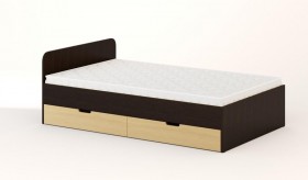 Кровать с ящиками 1200 (Венге/Беленый дуб) в Химках - ximki.katalogmebeli.com | фото