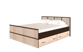 Кровать Сакура с настилом и ящиками 1,4 (Венге/Лоредо) в Химках - ximki.katalogmebeli.com | фото