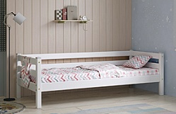 Кровать Соня Вариант 2 с задней защитой Белый полупрозрачный в Химках - ximki.katalogmebeli.com | фото