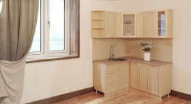 Угловая кухня Рамочная 1500х1400 мм (Беленый дуб) в Химках - ximki.katalogmebeli.com | фото 3
