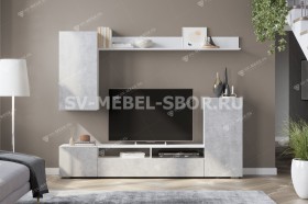 Мебель для гостиной МГС 4 (Белый/Цемент светлый) в Химках - ximki.katalogmebeli.com | фото 1