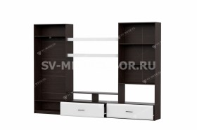 Мебель для гостиной МГС 7 Исполнение 1 Дуб Венге/Белый глянец в Химках - ximki.katalogmebeli.com | фото
