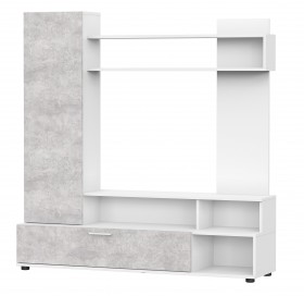 Мебель для гостиной "МГС 9" Белый / Цемент светлый в Химках - ximki.katalogmebeli.com | фото