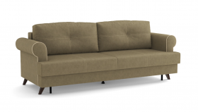 Оливер / диван - кровать 3-х местн. (еврокнижка) (велюр велутто коричневый 23 в Химках - ximki.katalogmebeli.com | фото