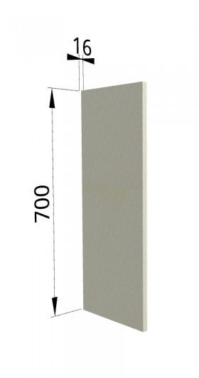 Панель торцевая П Квадро (для шкафа верхнего) Ваниль кожа в Химках - ximki.katalogmebeli.com | фото