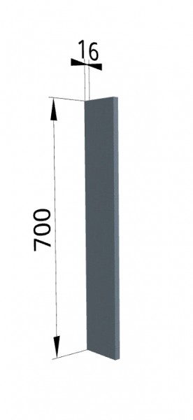 Панель торцевая ПТ 400 Квадро (для шкафа торцевого верхнего) Лунный свет в Химках - ximki.katalogmebeli.com | фото