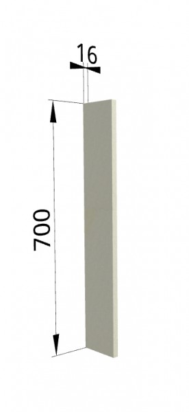 Панель торцевая ПТ 400 Квадро (для шкафа торцевого верхнего) Ваниль кожа в Химках - ximki.katalogmebeli.com | фото