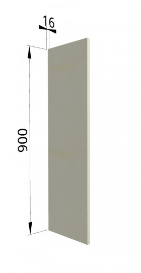 Панель торцевая ВП Квадро (для шкафа верхнего высокого) Ваниль кожа в Химках - ximki.katalogmebeli.com | фото