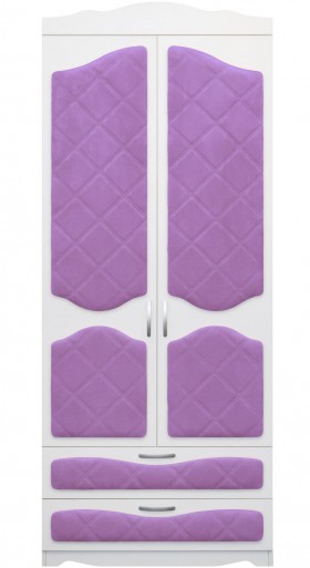 Шкаф 2-х створчатый с ящиками серии Иллюзия 67 Светло-фиолетовый в Химках - ximki.katalogmebeli.com | фото