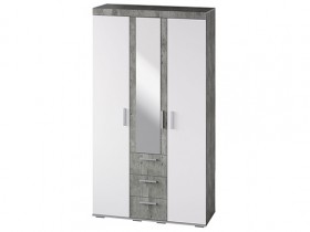 Шкаф 3-х створчатый ШК-30 МС Инстайл (бетон/белый) в Химках - ximki.katalogmebeli.com | фото