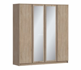 Веста СБ-3082 Шкаф 4х дверный с зеркалами Дуб Сонома в Химках - ximki.katalogmebeli.com | фото