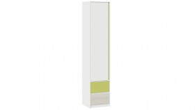 Шкаф для белья комбинированный «Сканди» Дуб Гарден/Белый/Зеленый в Химках - ximki.katalogmebeli.com | фото