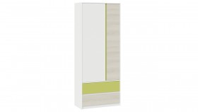 Шкаф для одежды комбинированный «Сканди» Дуб Гарден/Белый/Зеленый в Химках - ximki.katalogmebeli.com | фото