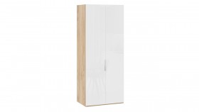 Шкаф для одежды с 2 глухими дверями «Эмбер» Яблоня Беллуно/Белый глянец в Химках - ximki.katalogmebeli.com | фото