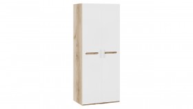 Шкаф для одежды с 2-мя дверями «Фьюжн» Дуб Делано/Белый глянец в Химках - ximki.katalogmebeli.com | фото
