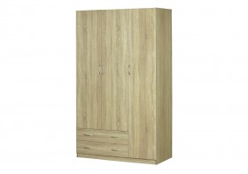 Шкаф для платья и белья 3-х дверный без зеркала Дуб Сонома в Химках - ximki.katalogmebeli.com | фото