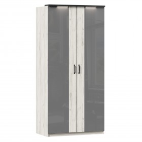 Техно ЛД 678.130.000.007 Шкаф 2-хстворчатый с комбинированными дверями (Дуб Крафт белый/Серый шифер) в Химках - ximki.katalogmebeli.com | фото