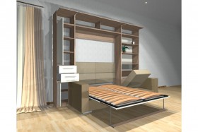 Шкаф-кровать с диваном Каролина в Химках - ximki.katalogmebeli.com | фото 3